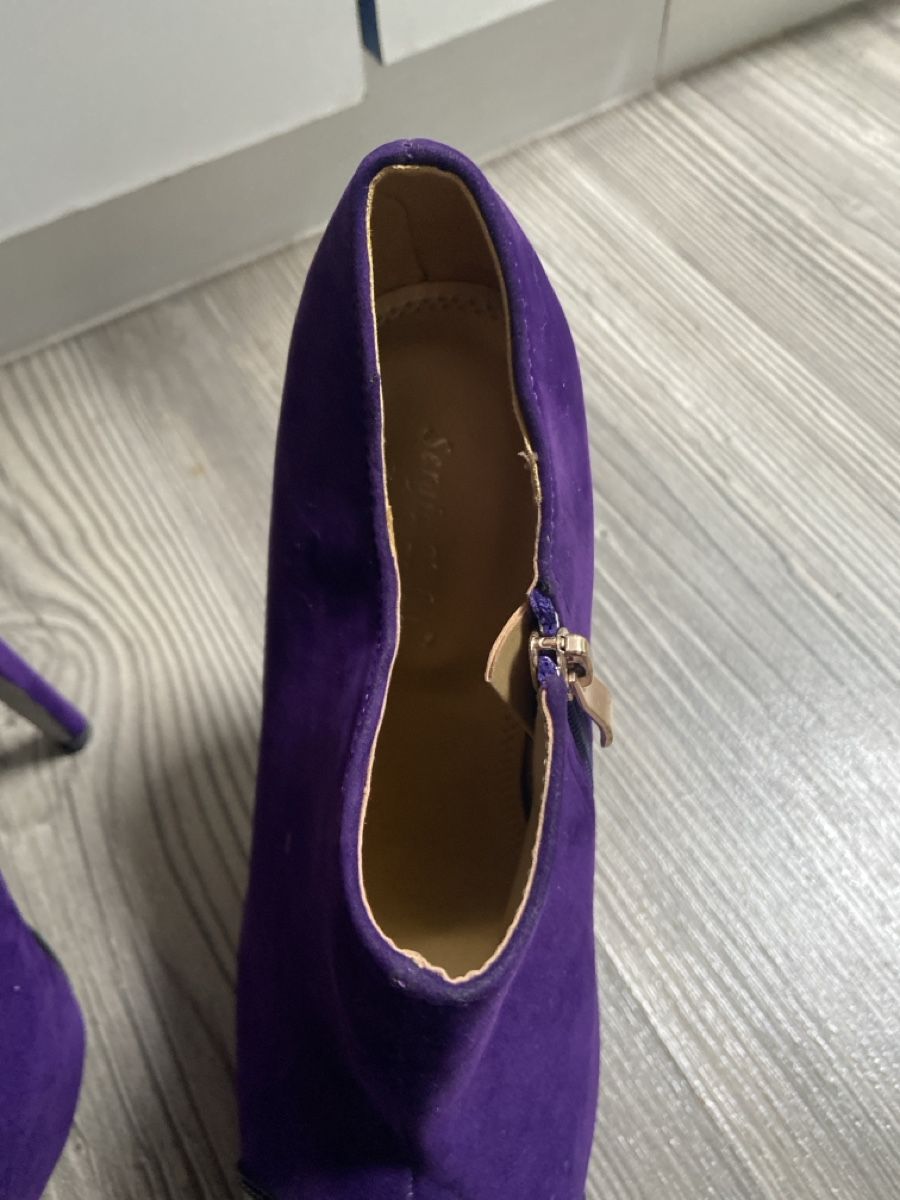 Scarpe da donna: Sergio Todzi  Stiefelette, Gr. 38,, violett VelourKL – Nuovo (secondo la descrizione) da Sirnach venduto da SpeedyGT 5