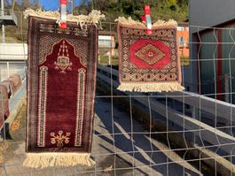 Paar Teppiche Pakistan 65x31cm und 32x32cm sauber perfekt