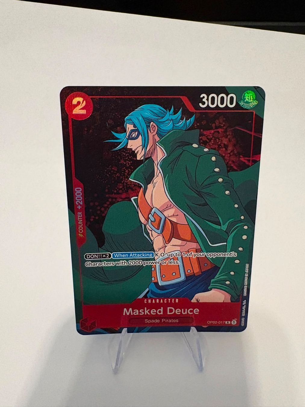 Bandai Carte collezionabili: One Piece TCG - OP02-017 Masked Deuce – Nuovo (secondo la descrizione) da Birsfelden venduto da alex4127
