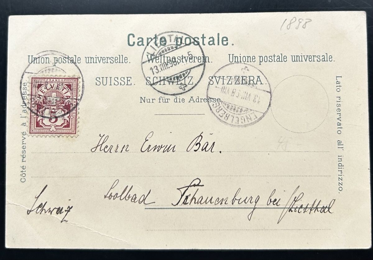 Cartoline postali: Gruss aus Engelberg Litho  – Usato da Horw venduto da Tellbub 1