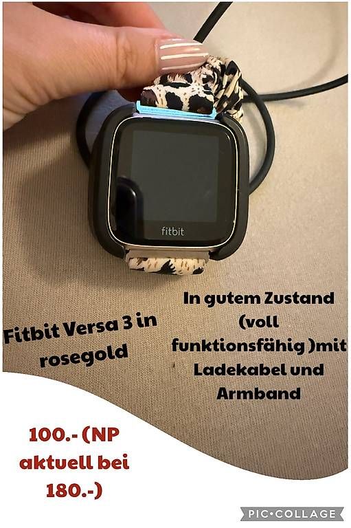 Smartwatch: Fitbit Versa 3 rosegold – Gebraucht aus Sissach von fre_5c77