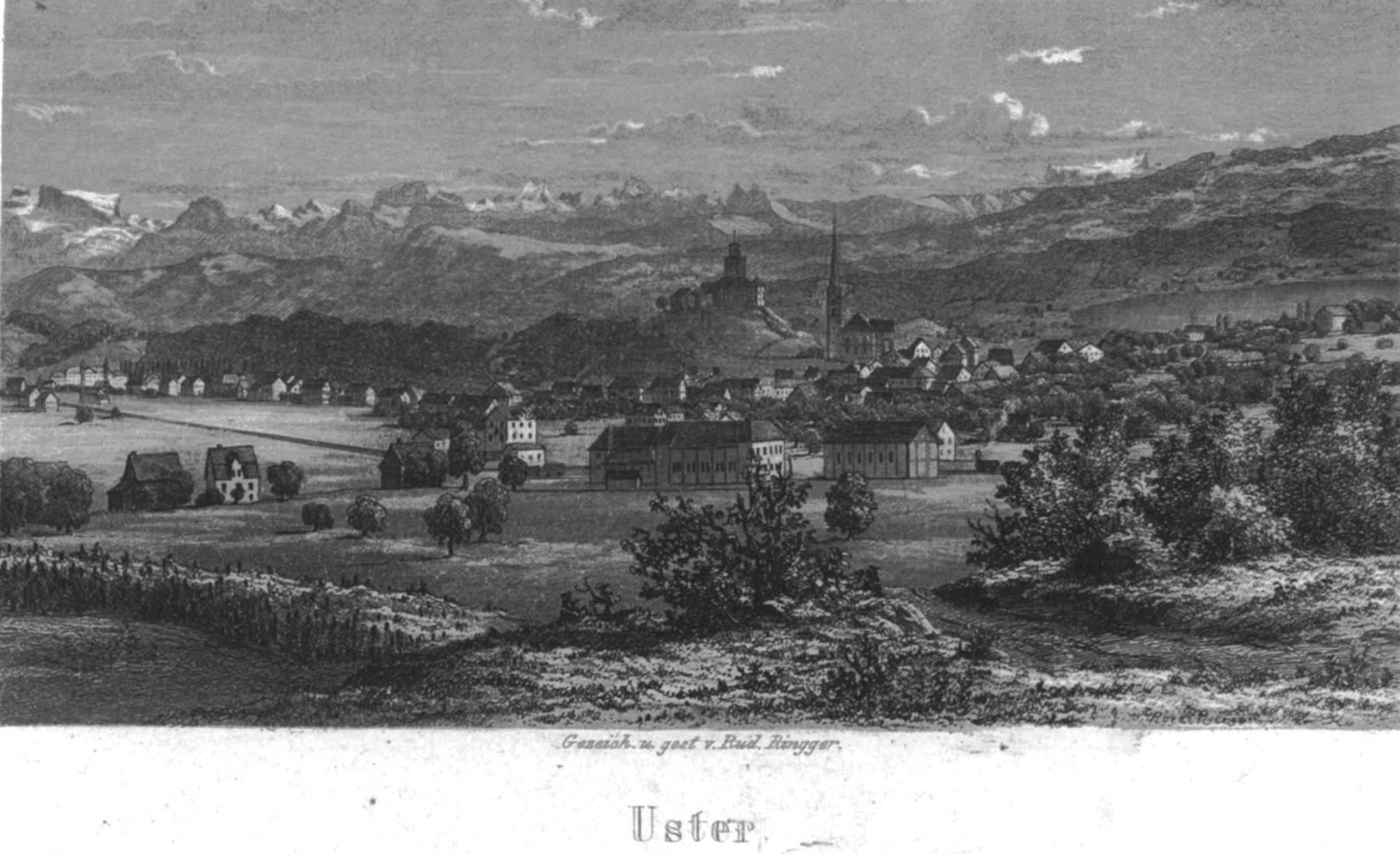 Incisioni: Uster Stahlstich von Ringger – Usato da Rafz venduto da Helvet32 1
