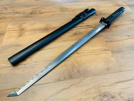Katana TANTO Schwert mit Scheide 78cm Schwarz Gr. L NEU
