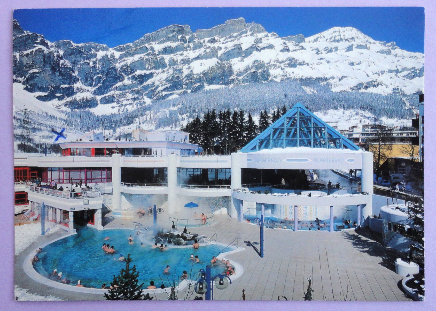 Cartoline postali: Leukerbad 1401 m, Burgerbad – Difettoso da Fétigny venduto da Billy2miny
