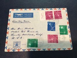 Zunr. 309-312, Portogerechter FDC in die USA. LP