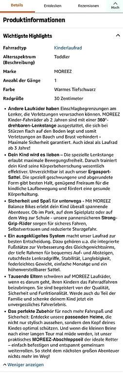 Veicoli per bambini: Laufrad  – Usato da Münchenstein venduto da sve_87sg 1
