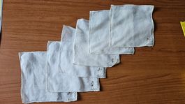 6 tovaglioli in cotone con ricamo 16x17 cm