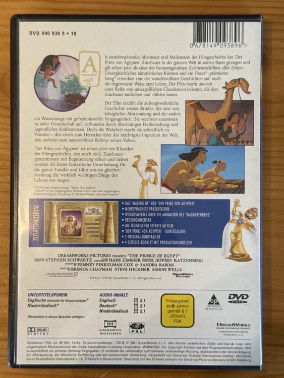 DVD: Der Prinz von Ägypten - Ein Klassiker für die Familie (Gebraucht ...