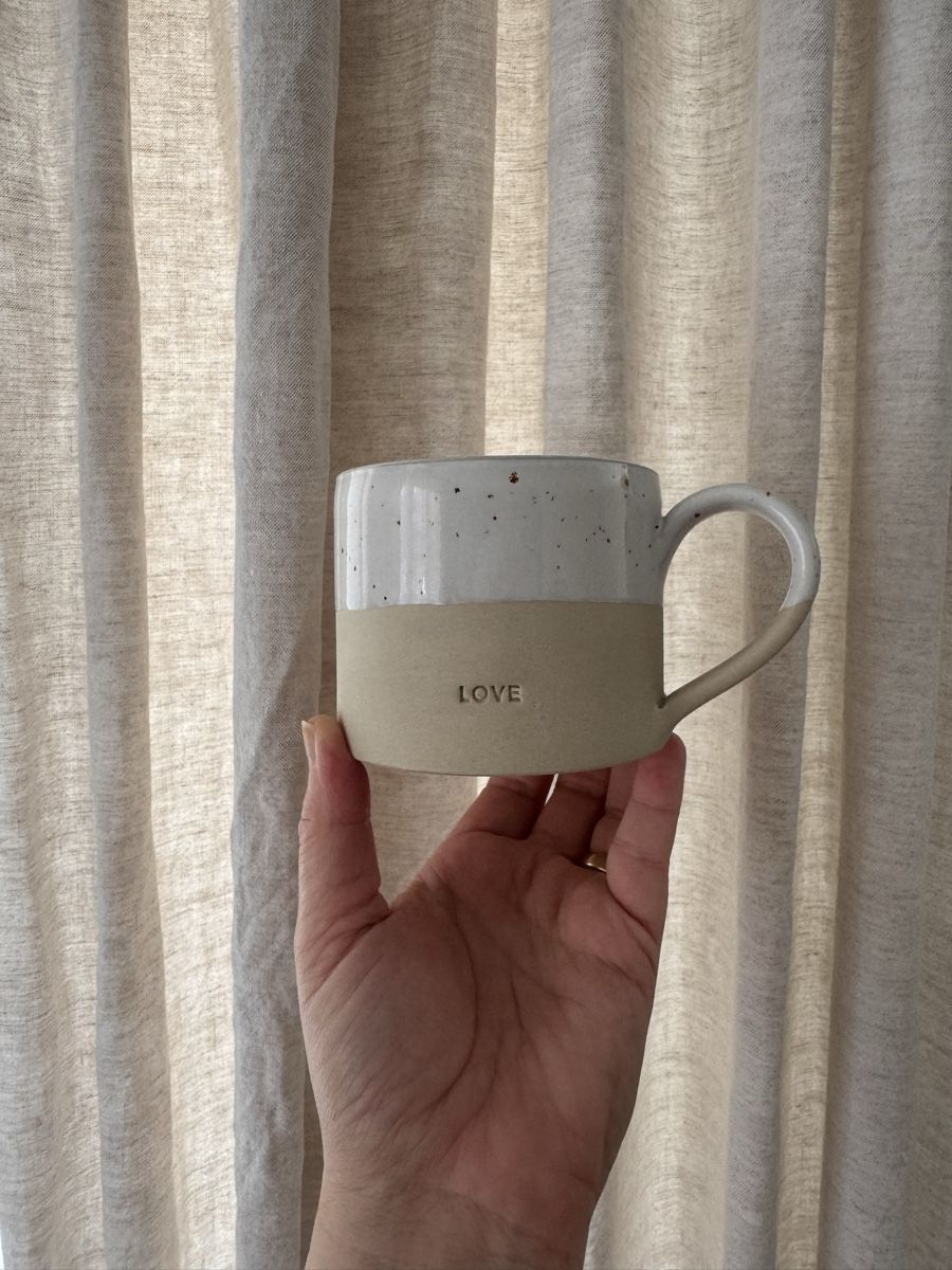 Tazze: Keramik Tasse handgemacht Eulenschnitt LOVE – Nuovo (secondo la descrizione) da Birr venduto da Jesaja26.4