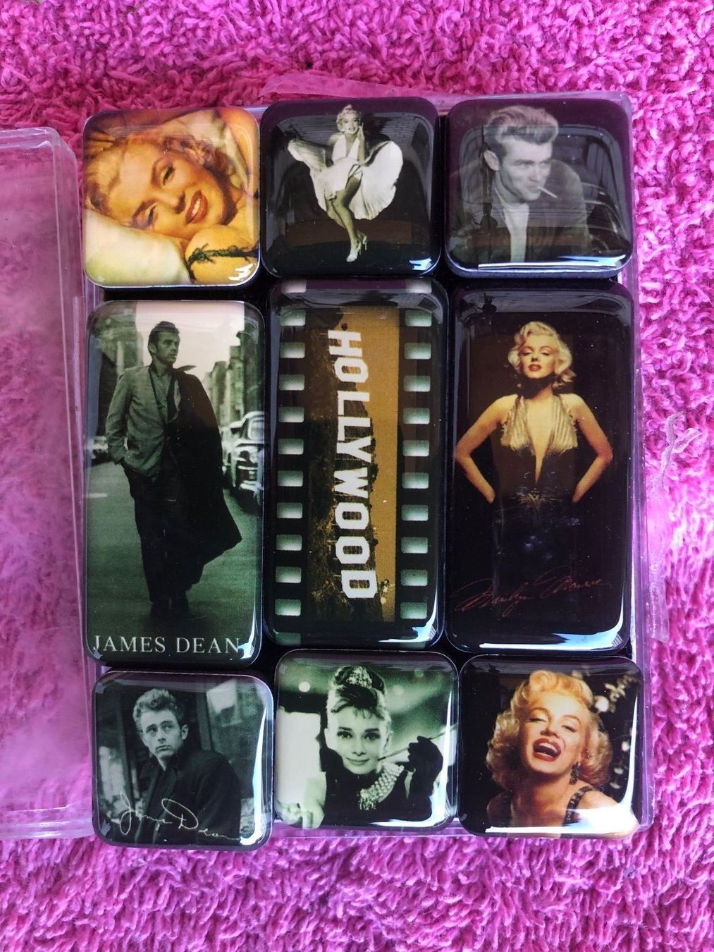 Calamite: Hollywood monroe hepburn dean magnetset – Nuovo (secondo la descrizione) da Reinach AG venduto da rares75