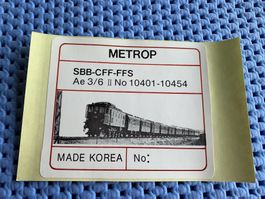 Metrop Etiquette Ae 3/6" 10401 - 10454