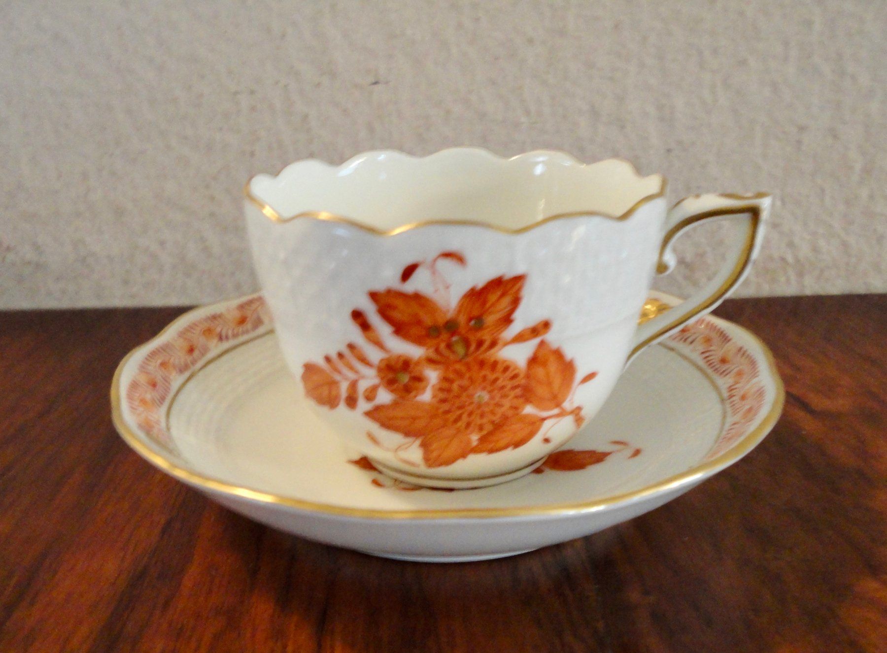 Herend Tazze: Herend Espressotasse (Apponyi Orange) – Usato da wädenswil venduto da niki20