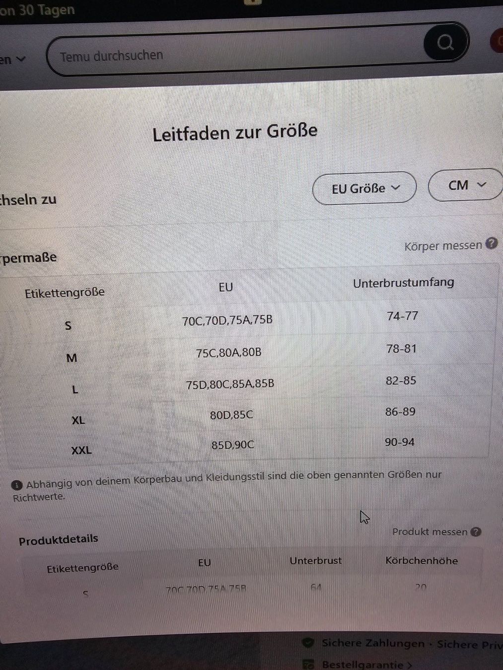Sonstige Unterwäsche: 4er Set, Spitze Push-Up BH Gr XXL – Neu (gemäss Beschreibung) aus Sumiswald von Sumo68 4