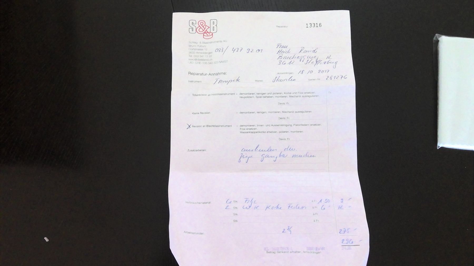 Strumenti musicali: Trompete Stainler – Usato da Steffisburg venduto da Mira0001 2