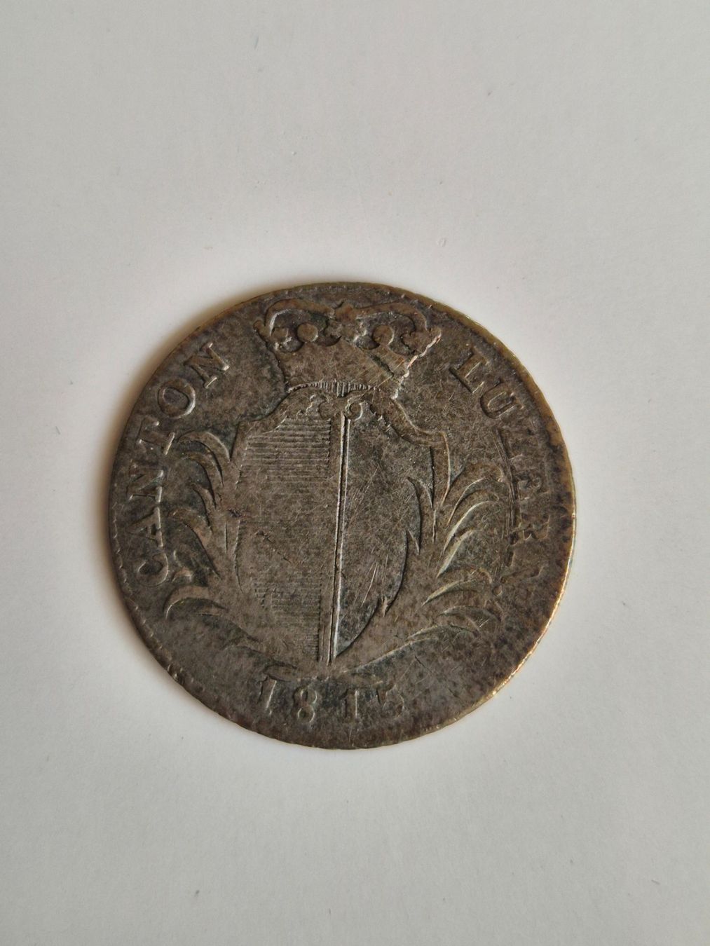 Tutti le monete: Luzern - 5 Batzen 1815 - Silber - selten! – Usato da Mels venduto da Goldenfalcon