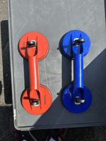 Saugnapf-Hebegerät 60kg Kapazität 2 Stück rot blau