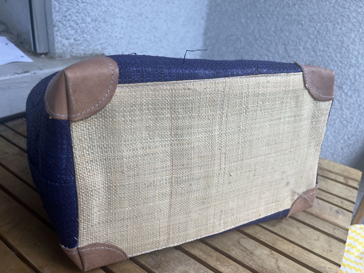 Borse da donna: neue Tasche aus Stroh, Stoff und Leder – Nuovo (secondo la descrizione) da Wila venduto da Fritz-Wila 3