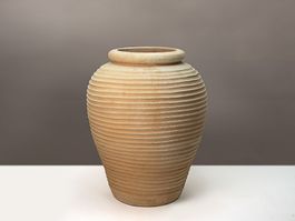 Terracotta Amphore, gerippt, Ton