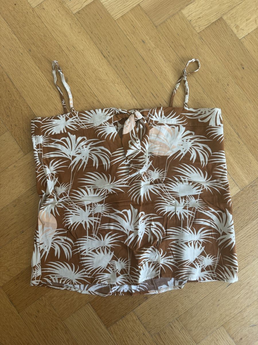 Top: Les petits hauts Top mit Palmenmuster, XS – Usato da Zürich venduto da Chanelle07 1