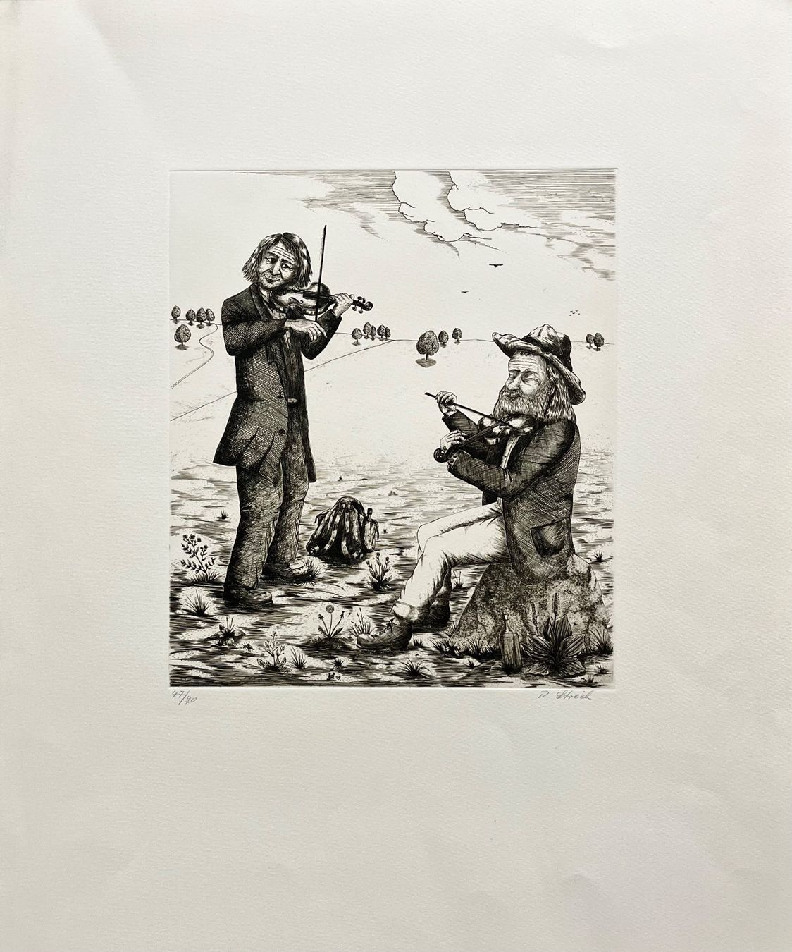 Grafica & Litografie: PETER STREICH RADIERUNG SIGNIERT NUMMERIERT – Usato da Gersau venduto da kunst-online 1