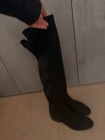 Damen Overknee Stiefel schwarz flach guter Zustand