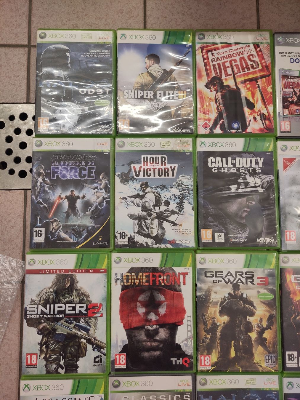 Lot de 36 jeux vidéo pour console Microsoft Xbox 360 (D'occasion) à Le ...