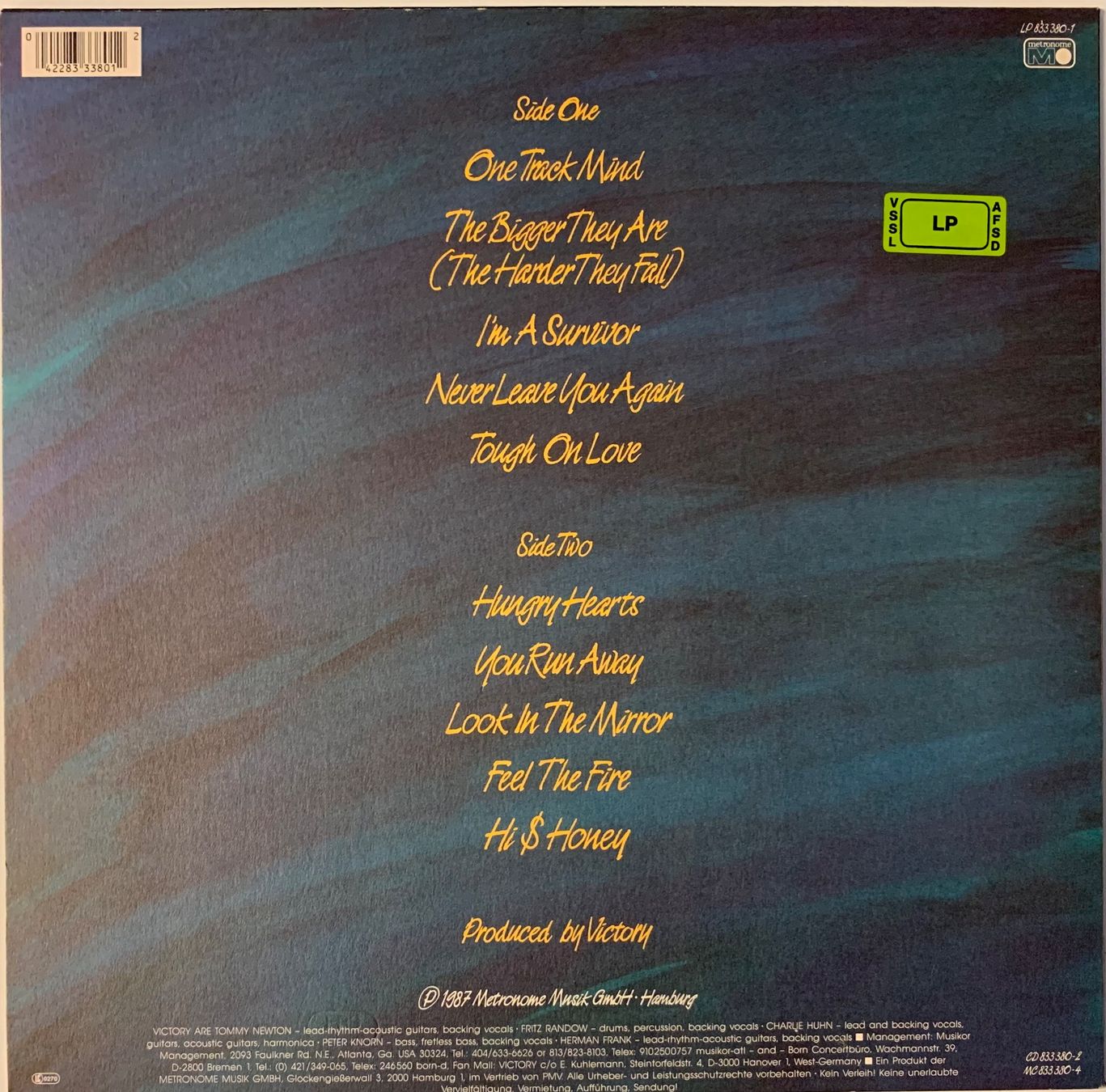 Dischi in vinile: Victory - Hungry Hearts – Usato da Aesch BL venduto da BlueMusicRecords 1