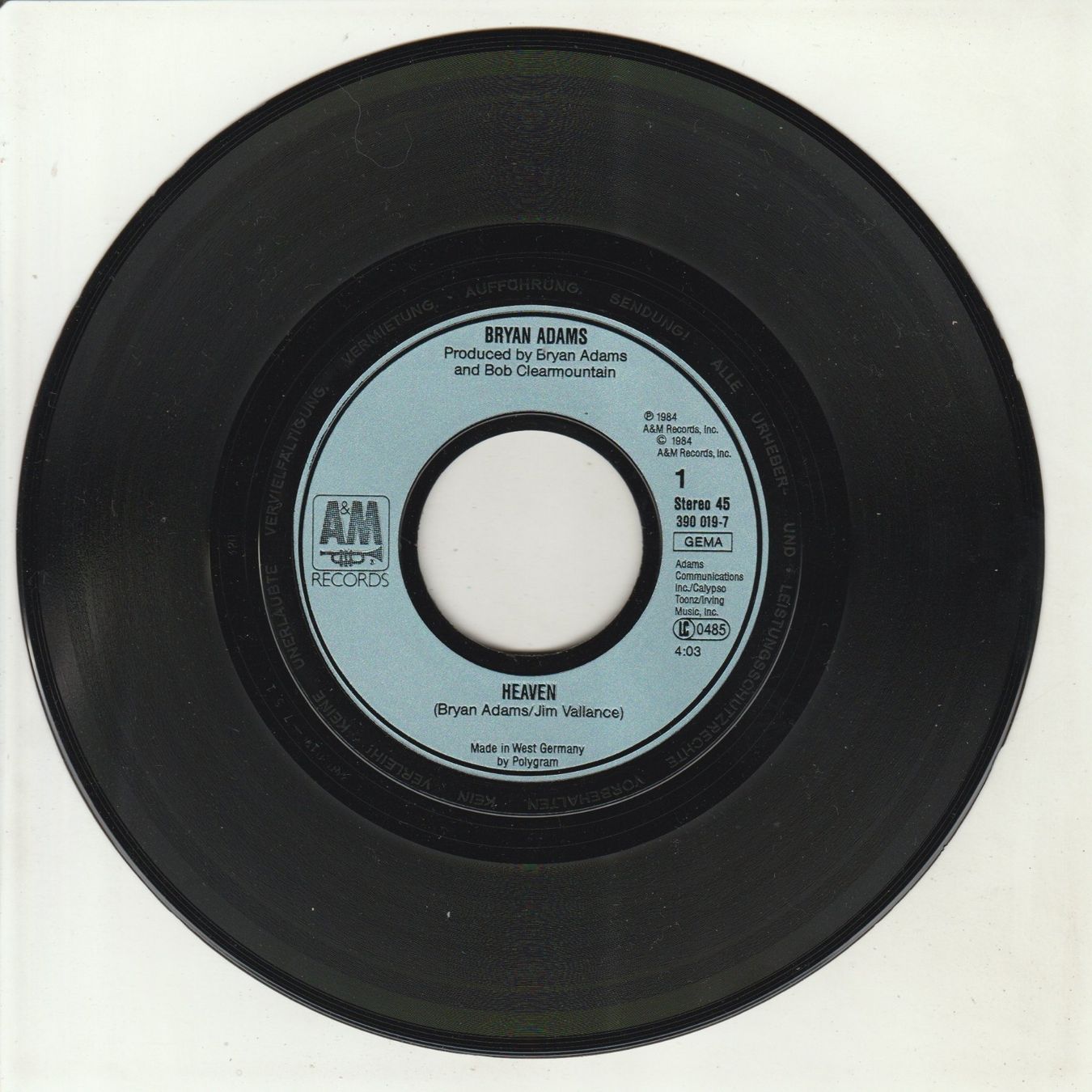 Dischi in vinile: Bryan Adams - Heaven 7" Vinyl 1984 – Usato da Tübach venduto da JamesStone 2