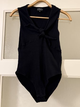 Schwarzer Body von Brave Soul, Grösse UK14 - Neuwertig!