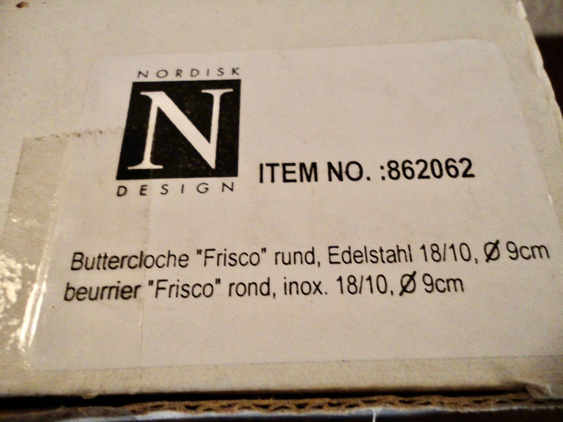 Altre Stoviglie: Butterdose mit Messer Chrom Neu. – Nuovo e nell'imballaggio originale da Wädenswil venduto da FILI10 6