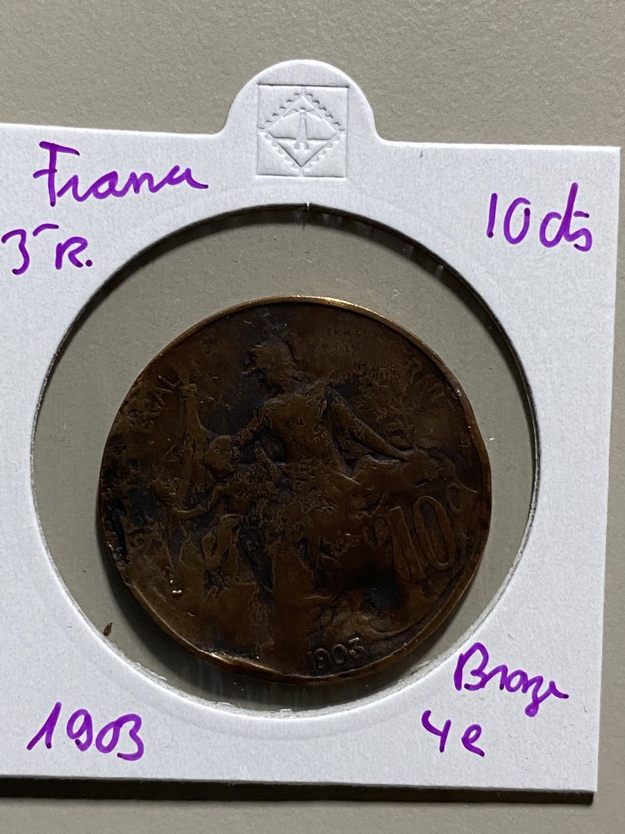 Tutti le monete: France - 10 centimes - 1903 – Usato da Payerne venduto da Mike1682