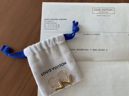 Louis Vuitton LV Ohrringe, gold, Original, mit Beleg&Beutel