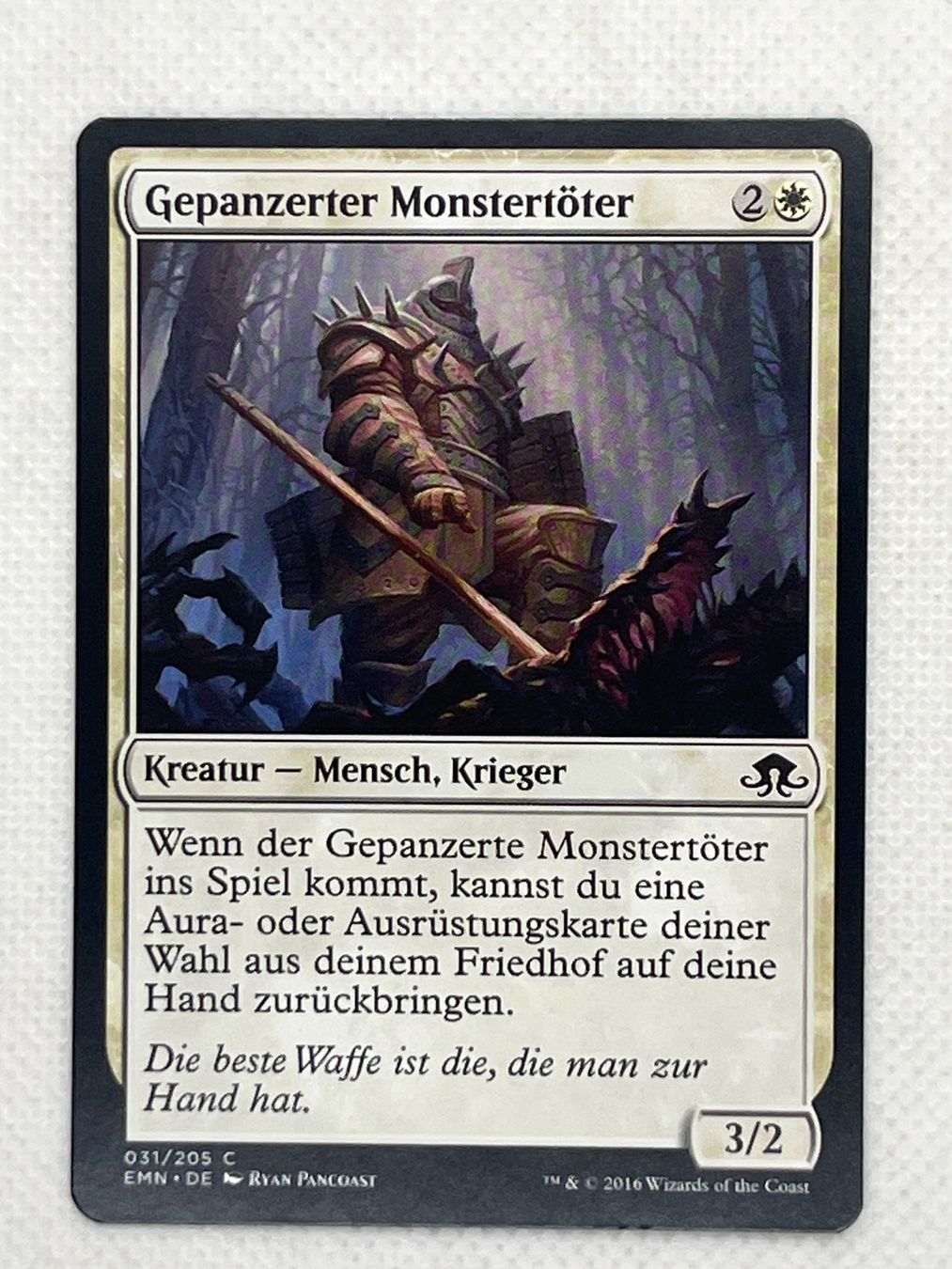 Magic The Gathering Sammelbilder & Trading cards: MTG Gepanzerter Monstertöter EMN 031 Deutsch Common – Gebraucht aus Hinterkappelen von Kim1992