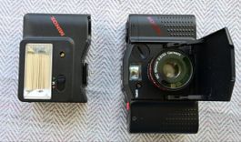 Minox GT-E Kamera mit Blitz FC-E und Ledertaschen