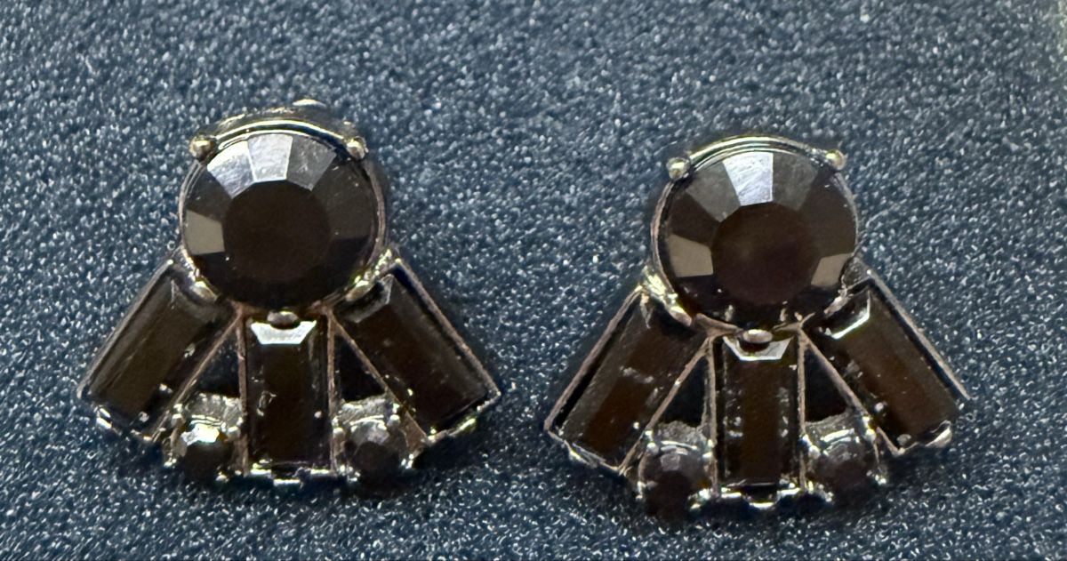 Ohrringe & -stecker: Schwarze Ohrstecker mit Steinen, Modeschmuck, neuwertig – Gebraucht aus Lyss von Sibella56