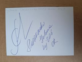 Yekena Slessarenko-  original Autogramm - Olympia Gold
