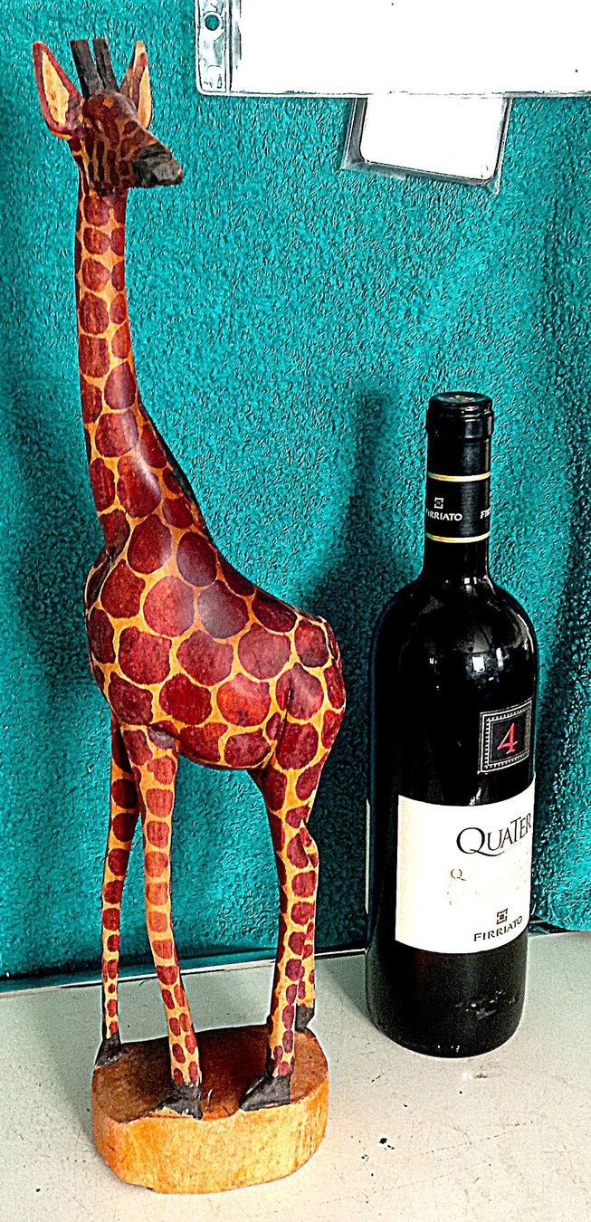 Statuette: Giraffe aus Holz geschnitzt 45cm – Usato da Baar venduto da 2cvbaar