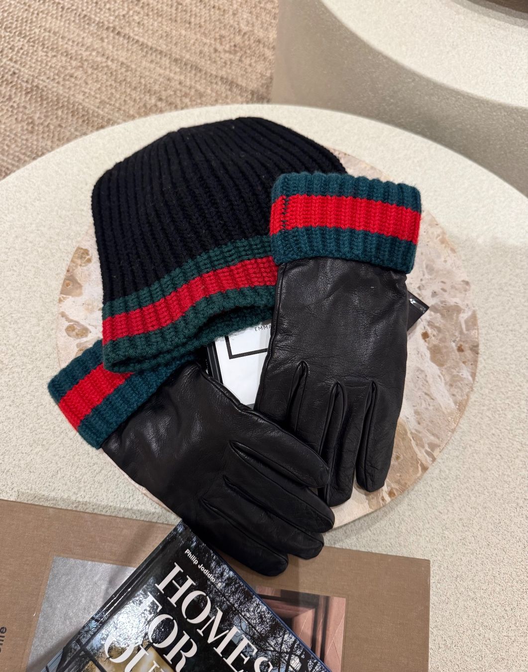 Gucci Guanti & manicotti: GUCCI MÜTZE & LEDER HANDSCHUHE – Nuovo (secondo la descrizione) da Schwyz venduto da bofb 1