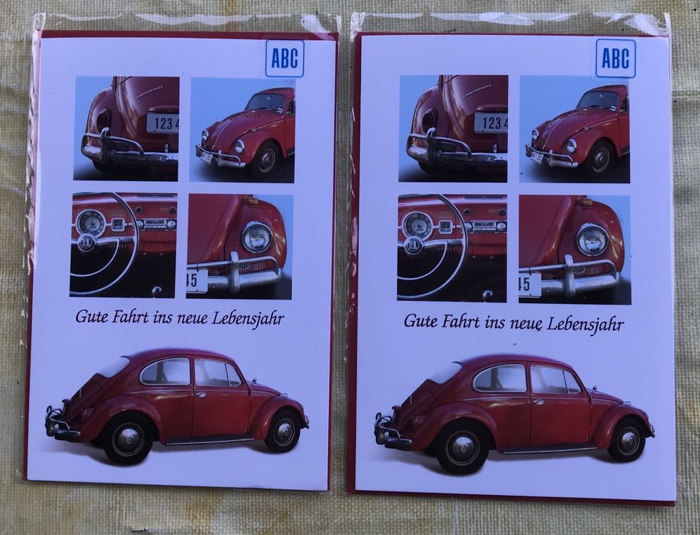 VW KÄFER GUTE FAHRT INS NEUE LEBENSJAHR | Acheter sur Ricardo