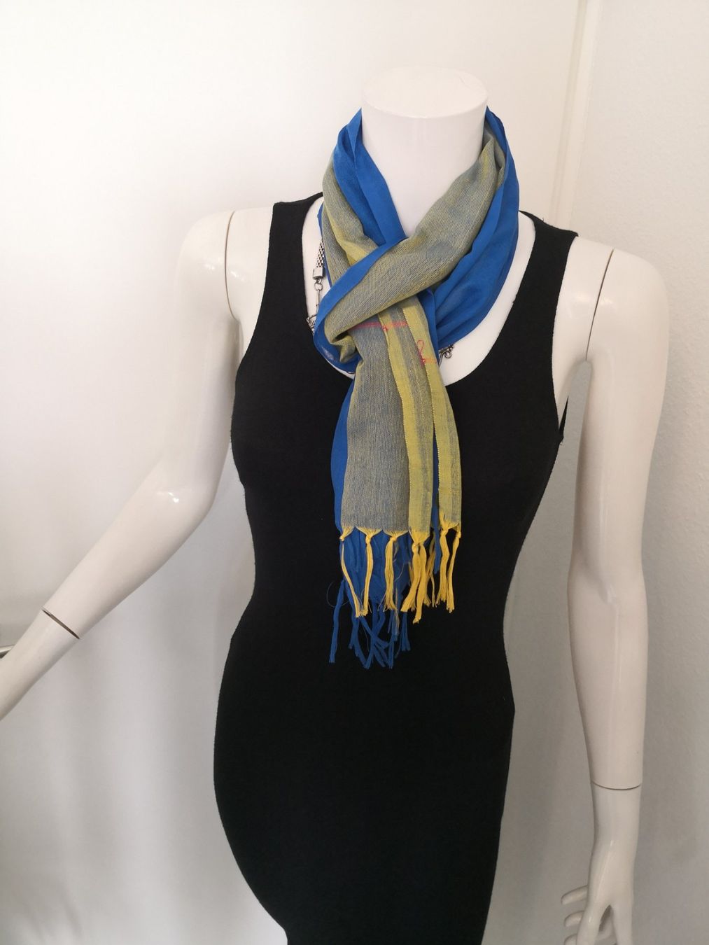 Foulard & Sciarpe: 🤩BOHO-CHIC SCHAL BLAU-GELB NEU – Nuovo (secondo la descrizione) da Olten venduto da Naja-Twins-Twins 5