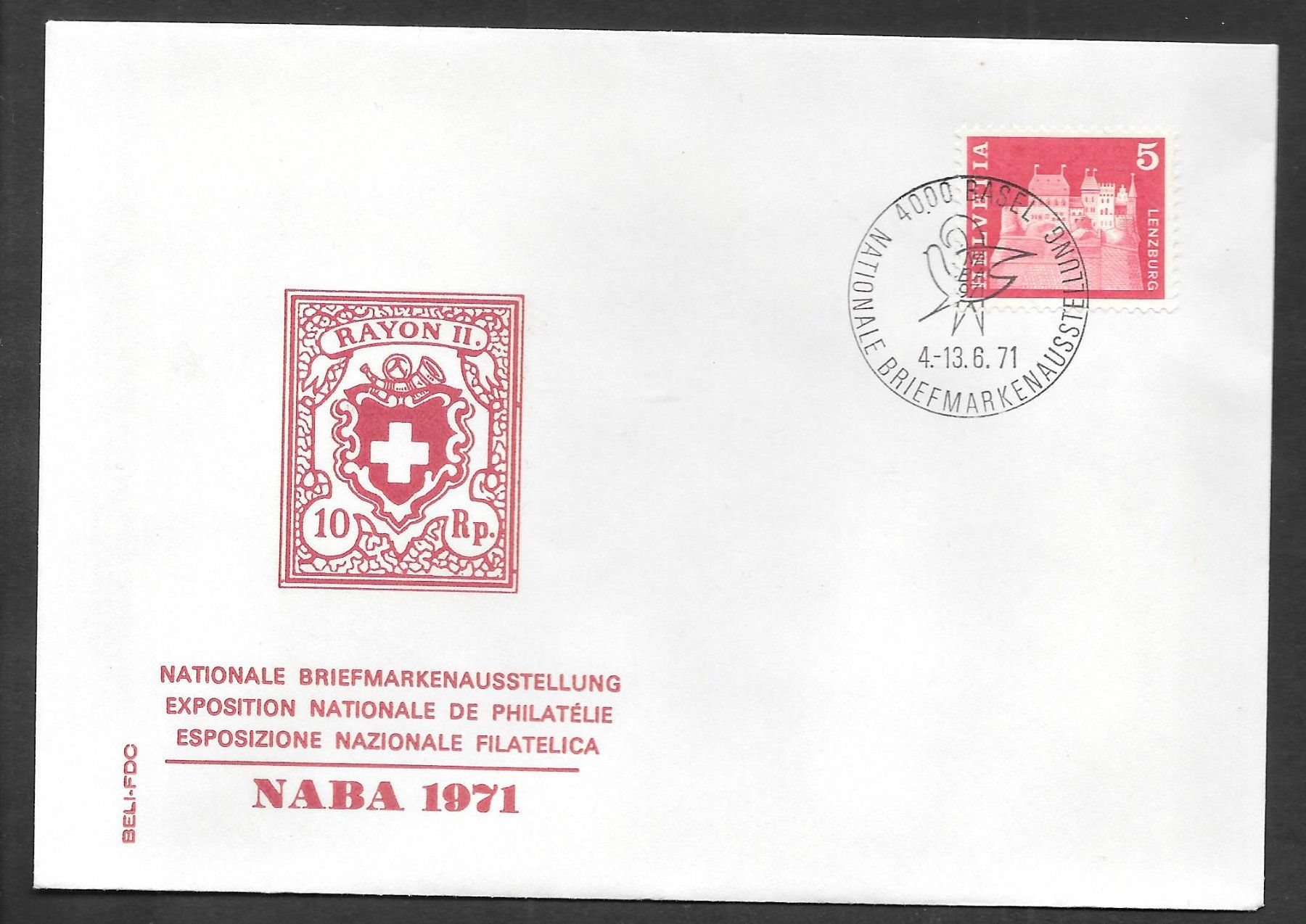 Tutti i francobolli: Sonderbrief S. 764 Naba Basel 4.-13.6.1971 – Nuovo (secondo la descrizione) da Olten venduto da clotaldi