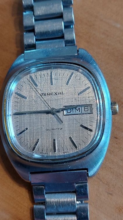Montre Mirexal Manuelle Vintage - Boîtier 33 Mm, Pour Homme, Pièce D'occasion De Collection