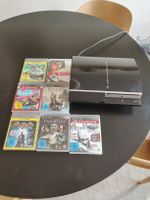 Playstation 3 (PS3) + 2 Controller + 7 Spiele + Kabel