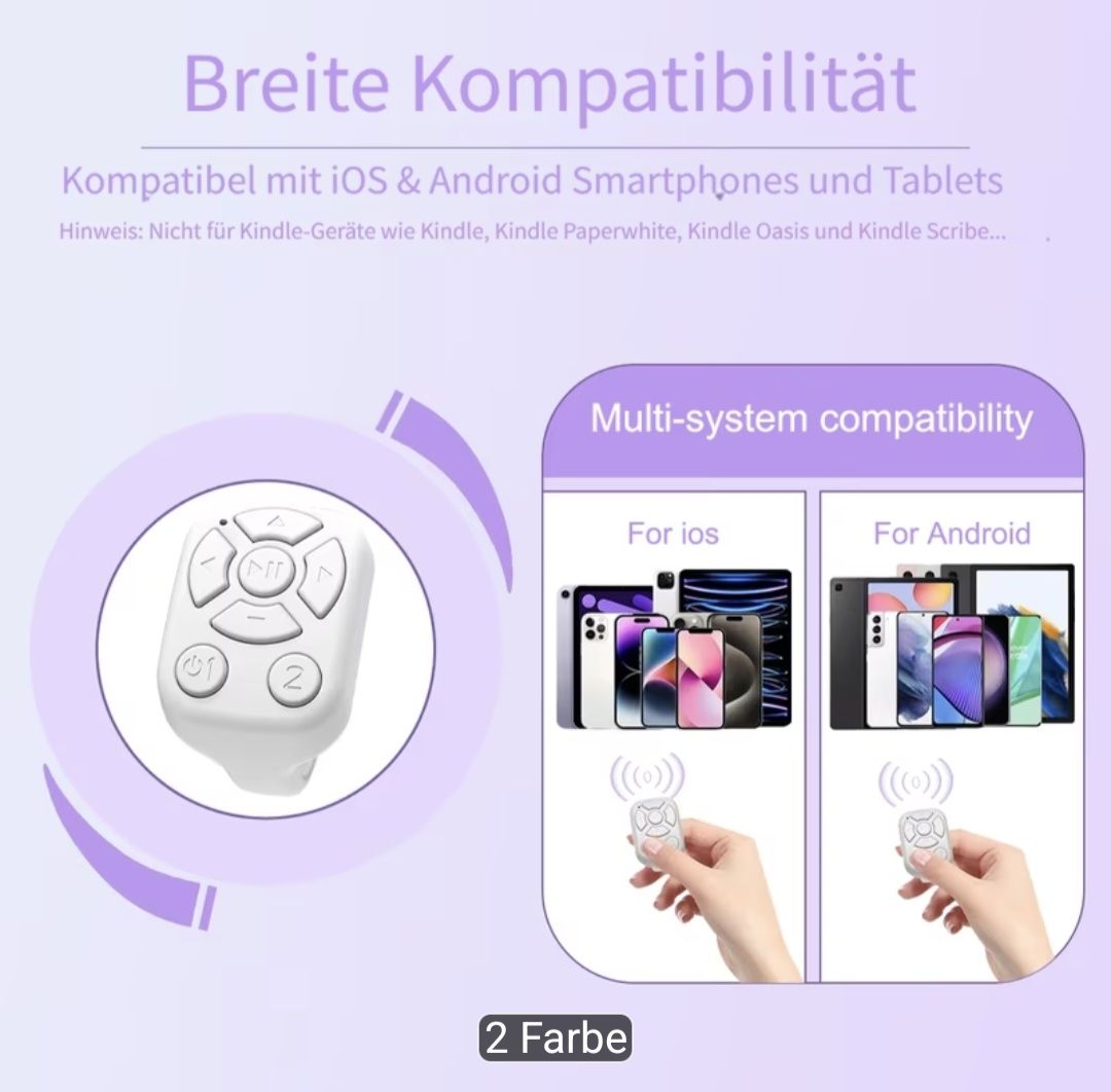 Telecomandi: Multifunktions-Fernbedienung Bluetooth schwarz neu – Nuovo (secondo la descrizione) da Zürich venduto da GorilKing 4