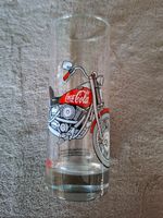 Tolles Coca-Cola Glas mit Motorrad Design für Sammler
