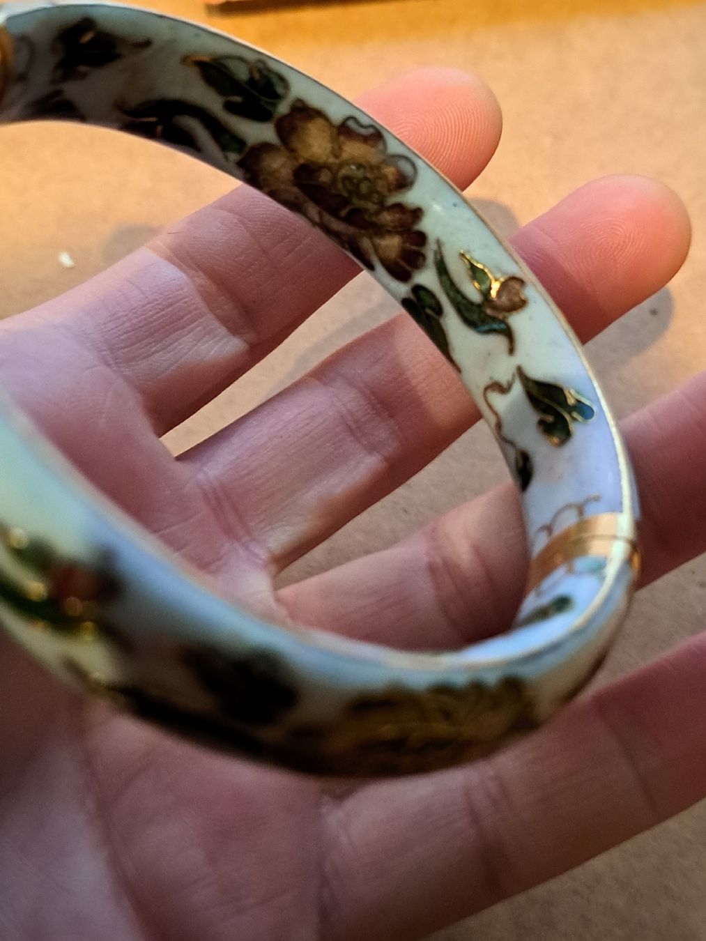 Bracciali & Braccialetti: Vintage Cloisonné Armreif, Blumenmuster,emailliert – Usato da Kölliken venduto da Upcycling-by-Mc-TAM 7