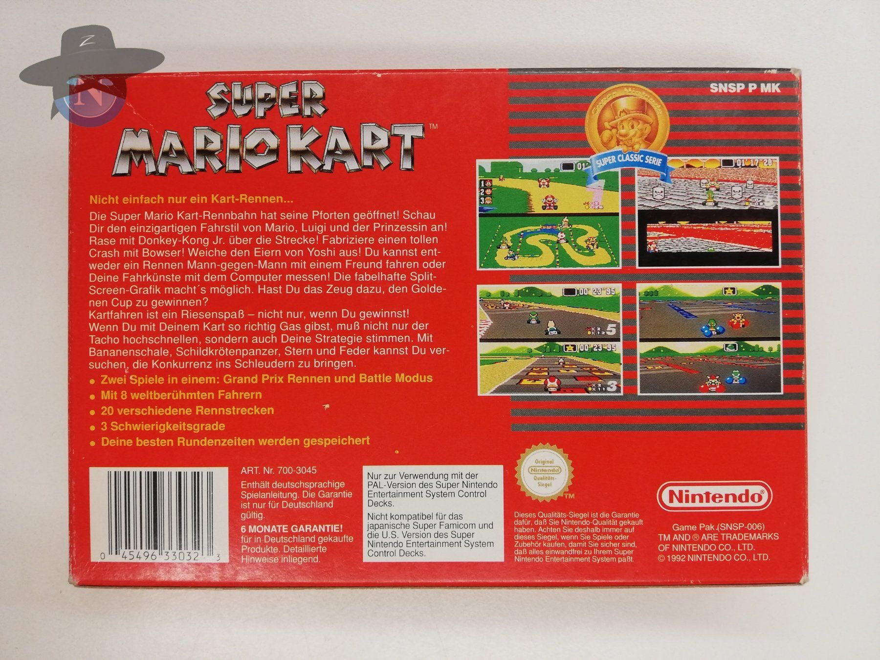 Nintendo Spiele: Super Mario Kart / Super Nintendo SNES – Gebraucht aus St. Gallen von  1
