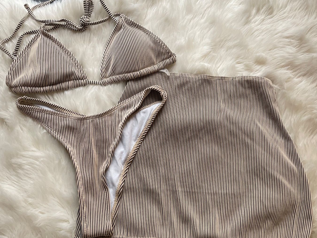 Costumi da bagno & Bikini: Bikini Set mit Rock, Beige, Grösse S, 1x getragen – Usato da Dübendorf venduto da ja-m