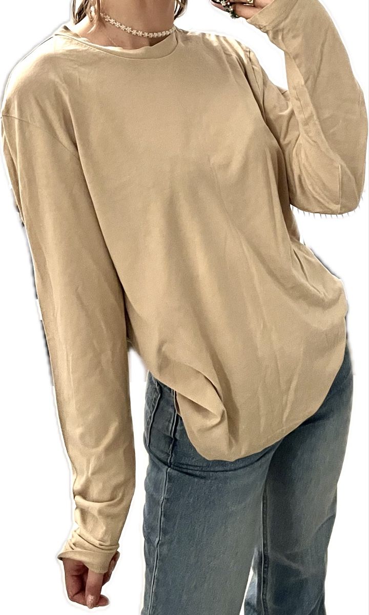 H&M Top: Haut Basic en coton 100% H&M beige – Nuovo (secondo la descrizione) da Aigle venduto da sow_m7gm 1