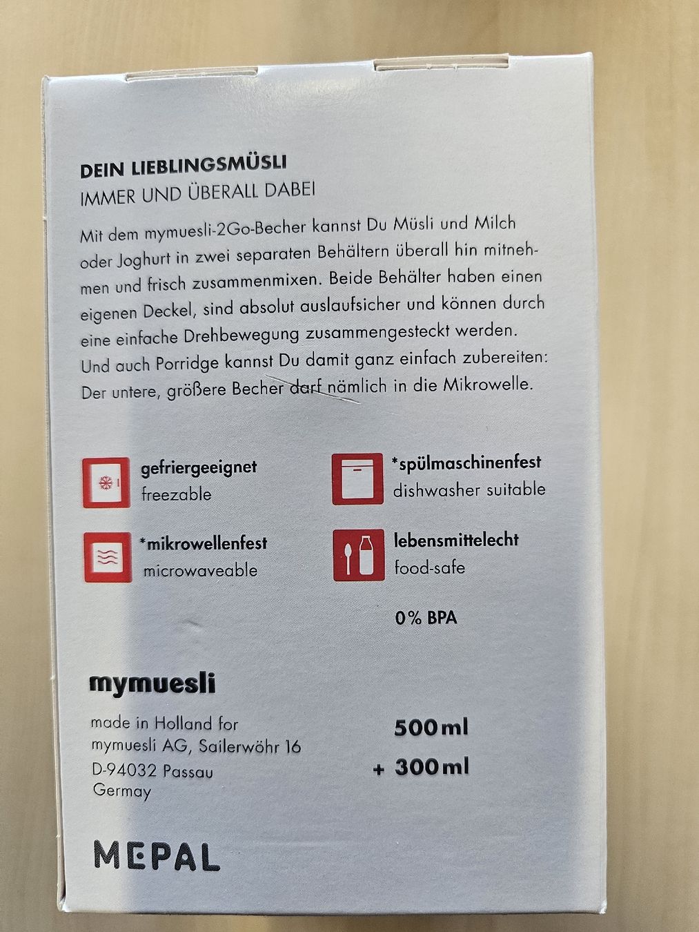 Behälter & Ähnliches: 2Go Becher mymuesli – Neu und originalverpackt aus Pratteln von inf_7df8 1